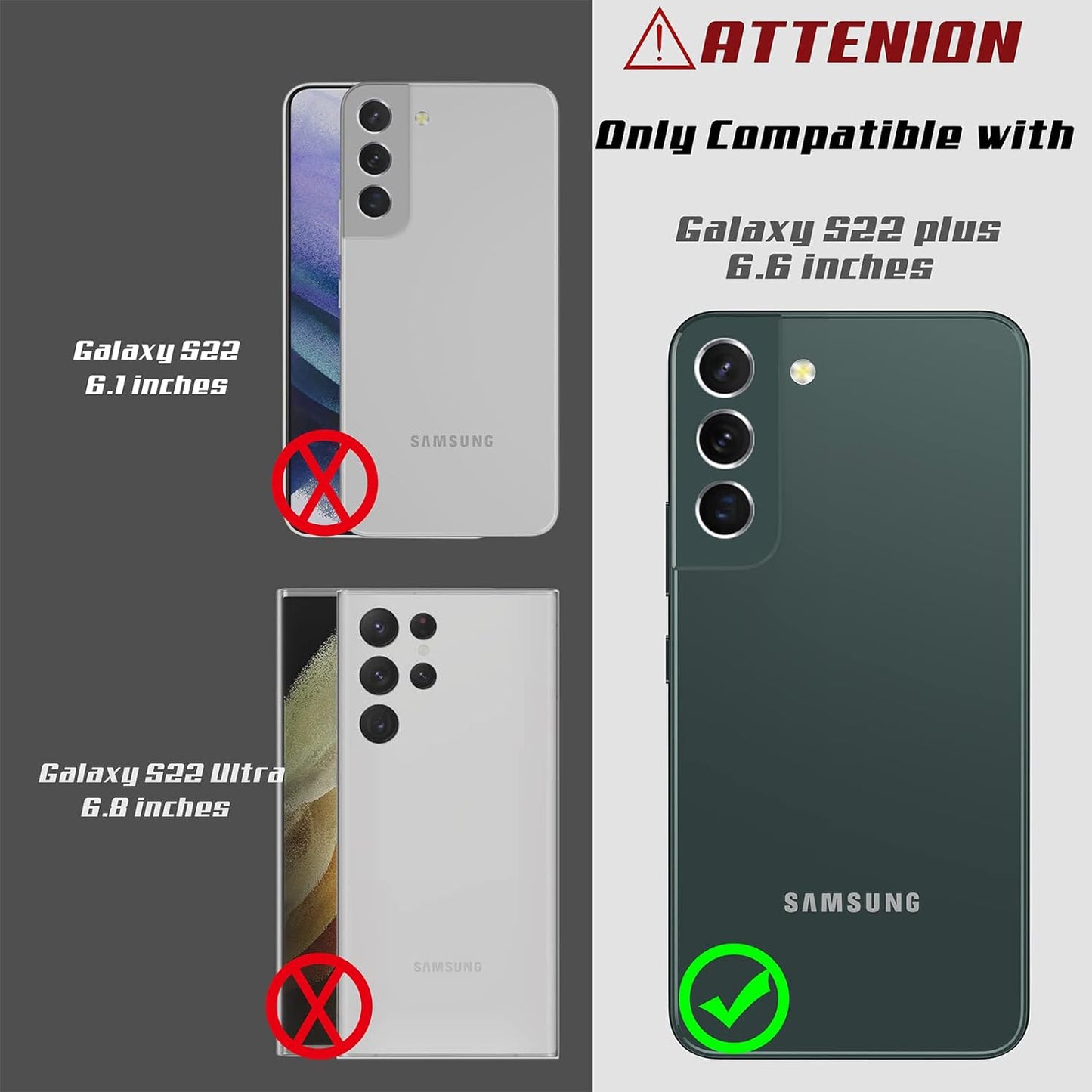 Joytra for Samsung Galaxy S22+ plus Case,S22 plus Case with Screen Protector,Ip68 Waterproof Shockproof Dirtproof Sandproof Full Body Heavy Duty Protective Case for S22 plus 5G 6.6 Inches (Black)  Joytra   