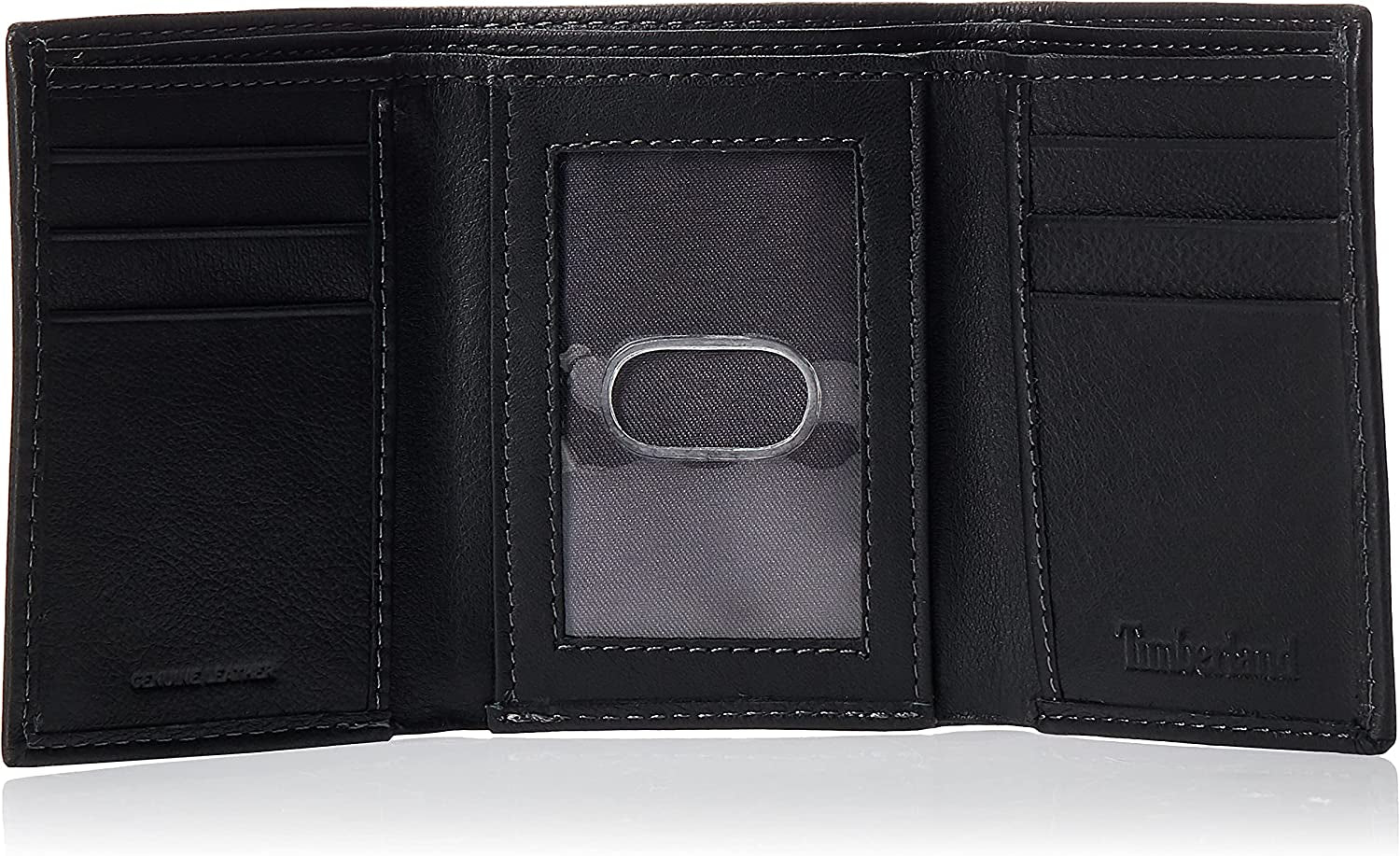 Timberland Mens Exclusive Blix Fine Leather Trifold Wallet, Black, One Size US  Timberland   