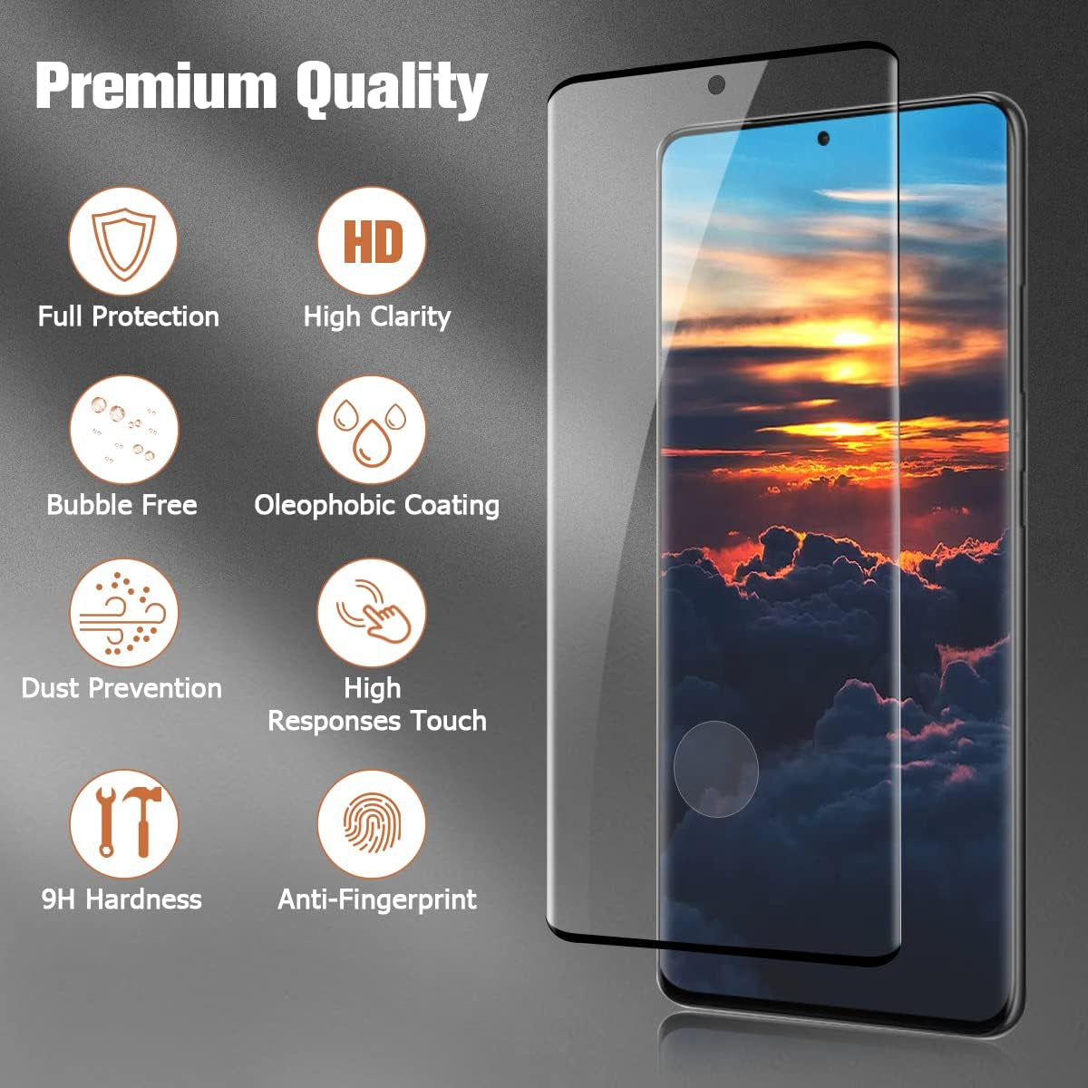 [2+2 Pack] Samsung S21 Ultra Screen Protector, 9H Tempered Glass Include 2 Pack Camera Lens Protector,Ultrasonic Fingerprint Support, 3D Curved, Bubble-Free Glass Screen Protector, for Samsung Galaxy S21 Ultra (6.8 Inch)  MAXVITAVELA   