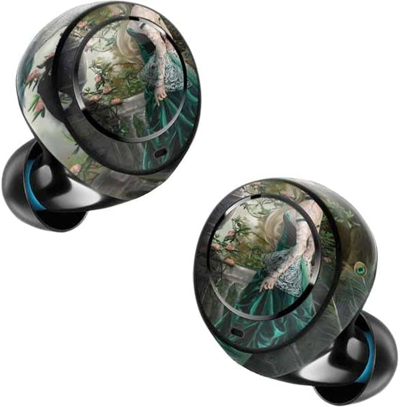 Skinit Decal Skin Compatible with Echo Buds - Officially Licensed Nene Thomas Woman with Peacocks by Nene Thomas Design  Skinit   