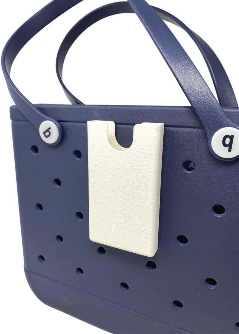 Freshe BAGLETS - Phone Holder Charm Accessory Compatible with Bogg Bags - Keep Your Phone Handy with Your Tote Bag - Made in the USA (Black)  FRESHe White  