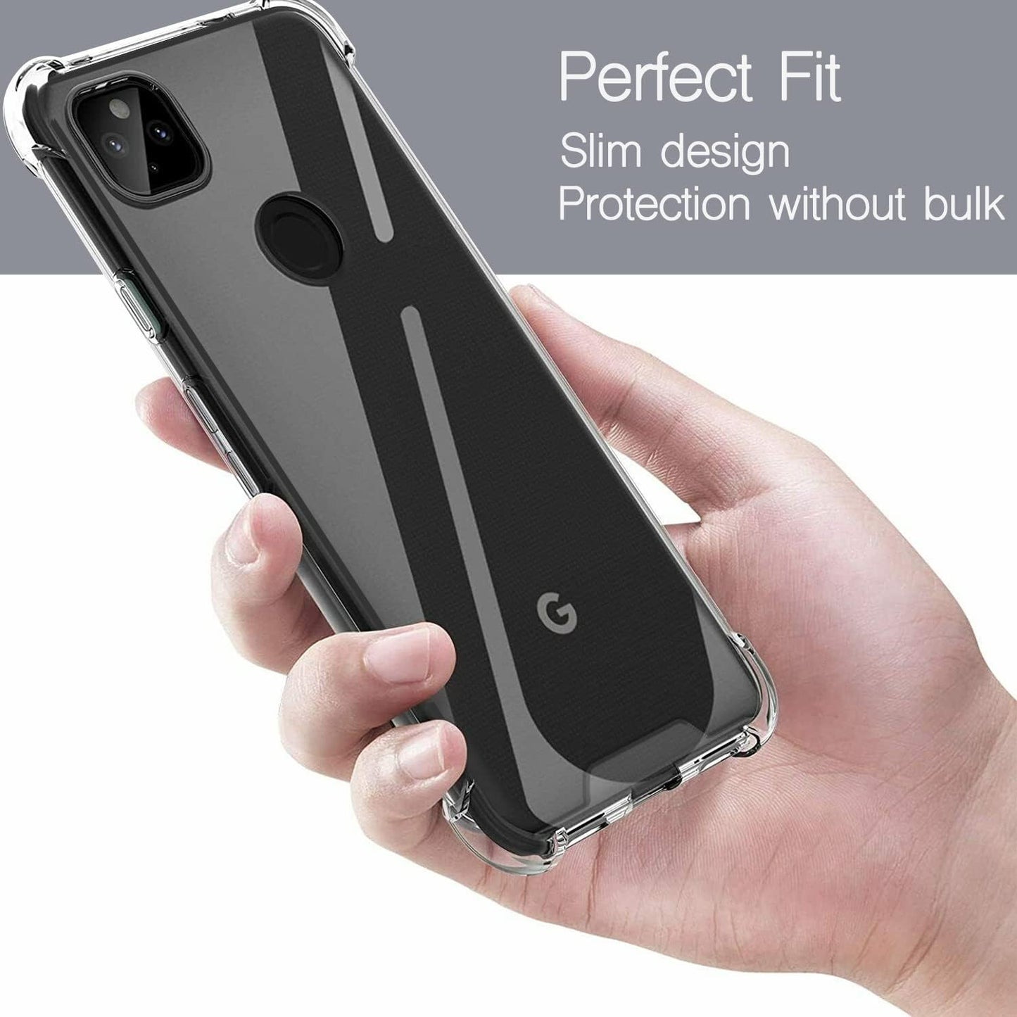KIOMY Google Pixel 5 Case Diamond Clear with Hybrid anti Yellow Design Hard PC Back Shell with TPU Raised Bezel Shockproof Bumper Protective Ultra Transparent Slim Fit and Thin Cell Phone Cover  KIOMY   
