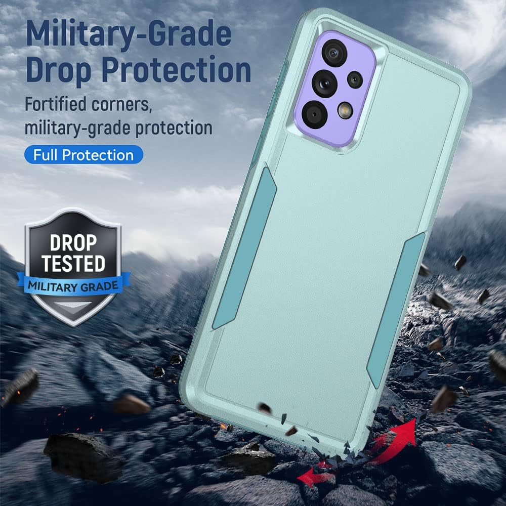 For Samsung A53 5G Case, Galaxy A53 5G Case with Screen Protector,Full Body Protection Durable Rubber Cover Phone Case for Samsung Galaxy A53 5G,Mint  Yanmen   