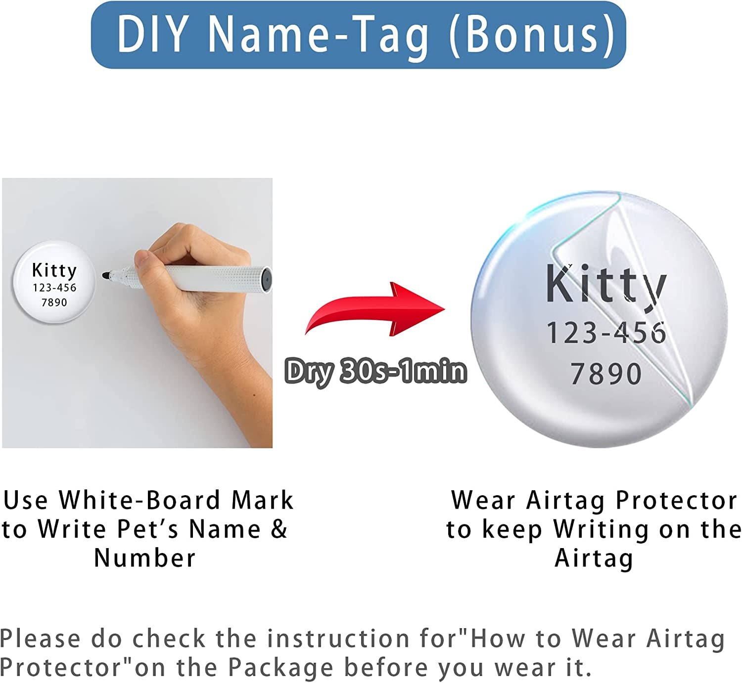 Airtag Cat Collar with Apple Airtag Holder, Safety Buckle, Bell in 3/8 Inch Reflective Lightweight Collar, DIY Pet ID with TPU Airtag Protector on Cute Air Tag Cat Collar Breakaway  DEALDONE DIRECT   