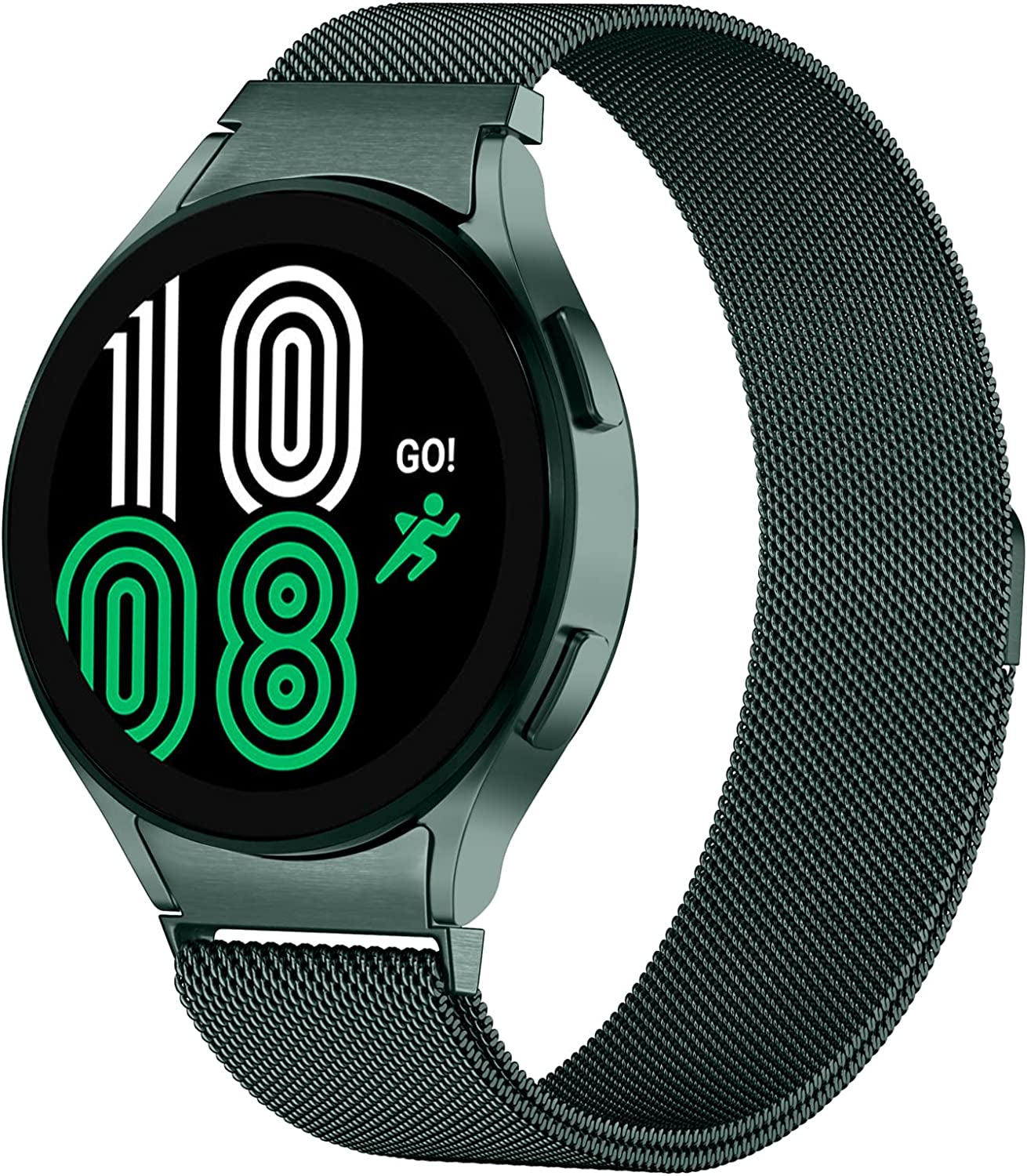 Zedoli No Gap Metal Bands Compatible with Samsung Galaxy Watch 5 40Mm 44Mm / Samsung Galaxy Watch 5 Pro 45Mm / Samsung Galaxy Watch 4 40Mm 44Mm / Samsung Galaxy Watch 4 Classic 42Mm 46Mm for Men Women  Zedoli Green  