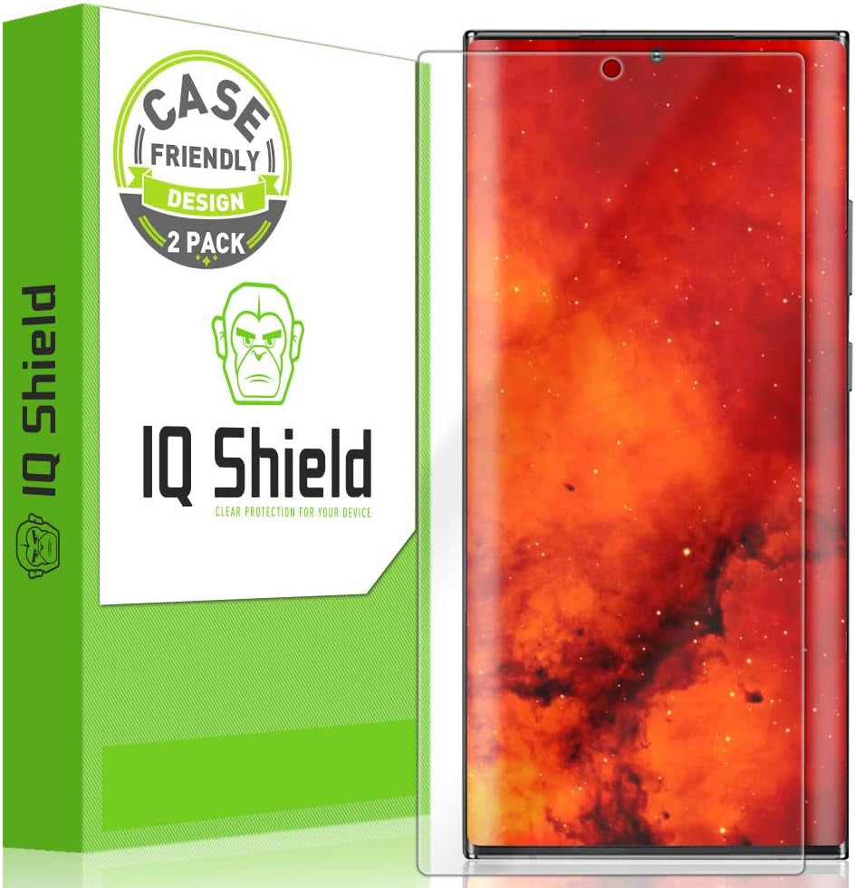 Iqshield Screen Protector Compatible with Samsung Galaxy Note 20 Ultra (6.9 Inch)(2-Pack)(Case Friendly) Anti-Bubble Clear TPU Film  IQShield   