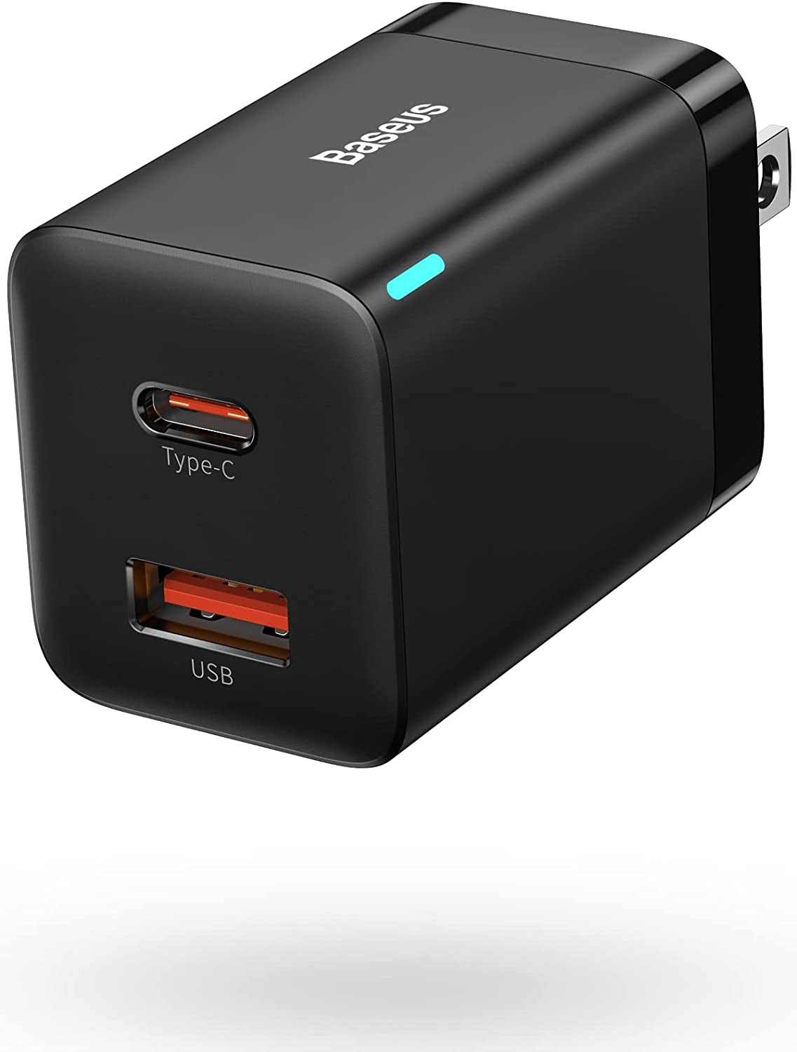 USB C Charger, Baseus 30W Dual Port USB C Charger Block, Fast Compact PD Charger with Foldable Plug for Ipad Pro/Air/Mini, Iphone 14/14 Pro/14 Pro Max/13 Pro/12/Se/11/Xr/Xs, Samsung, Pixel 6, Black  Shell Electronic Limited   