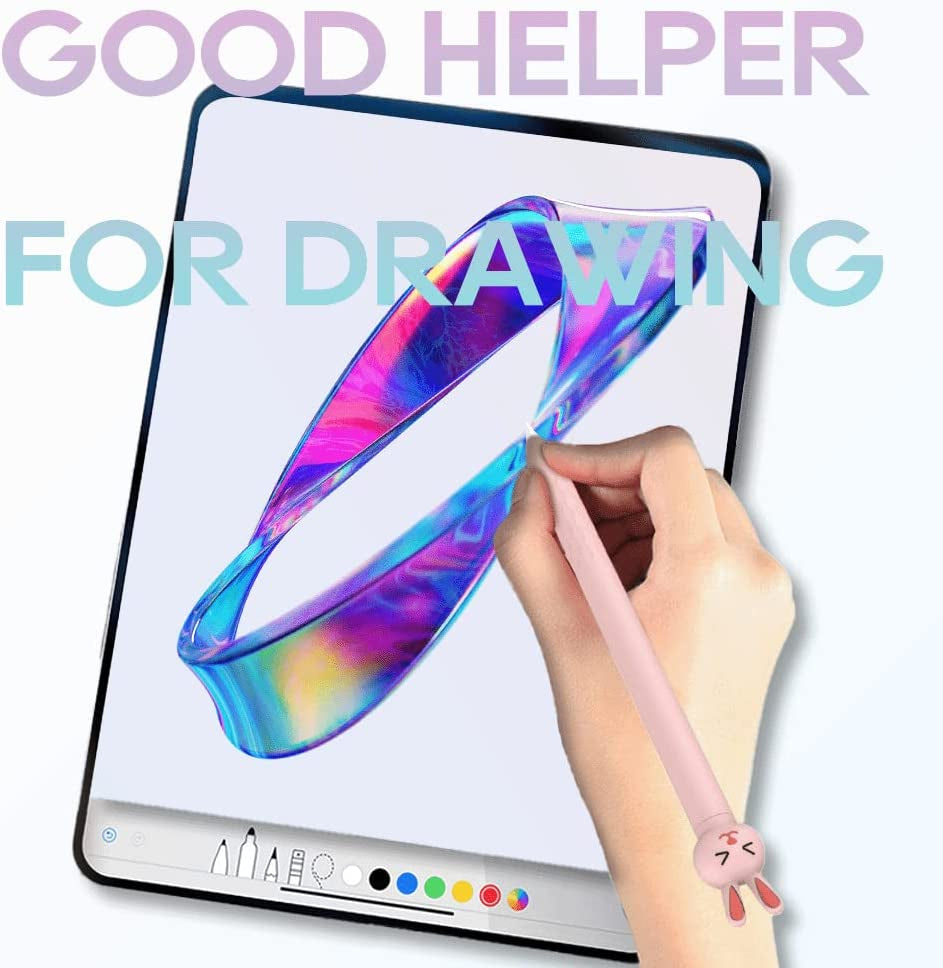 Case for Apple Pencil 2Nd Generation Case Sleeve Soft Silicone Cute Cartoon Rabbit Design Protective Cover Holder Accessories Compatible with Apple Pencil 2Nd Gen (Pink Rabbit)  Meowster   