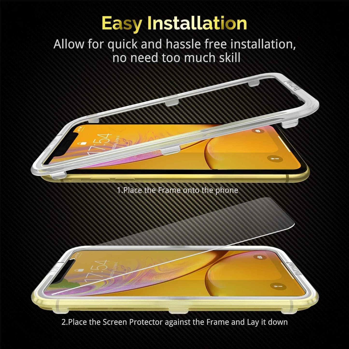 Unbreakcable Screen Protector for Iphone 11/ Iphone XR [3-Pack] [99.99% HD Clear] [Easy Installation Frame] [9H Hardness] [Full Coverage] [Bubble Free][Free Alignment Tool, Anti-Scratch][ Anti-Fingerprint] for Apple 6.1''  UNBREAKcable   