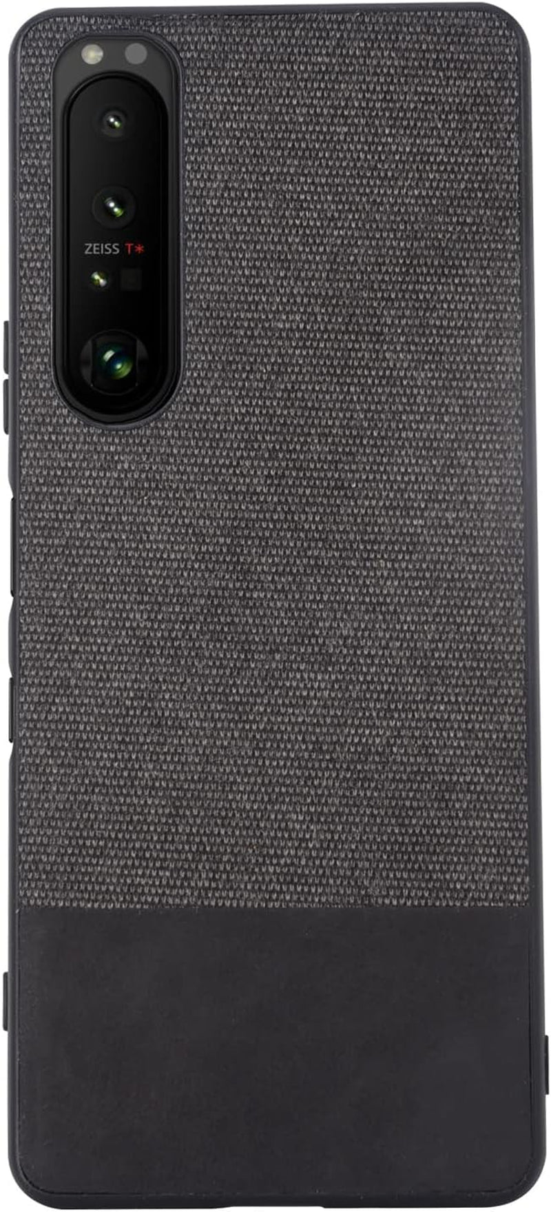 Compatible with Sony Xperia 1 III, Slim Business Casual Cloth Fabric Cover with TPU Interior Scratch Classic Durable Case for Sony Xperia 1 Iii-Splicing Black  XBS-Better   