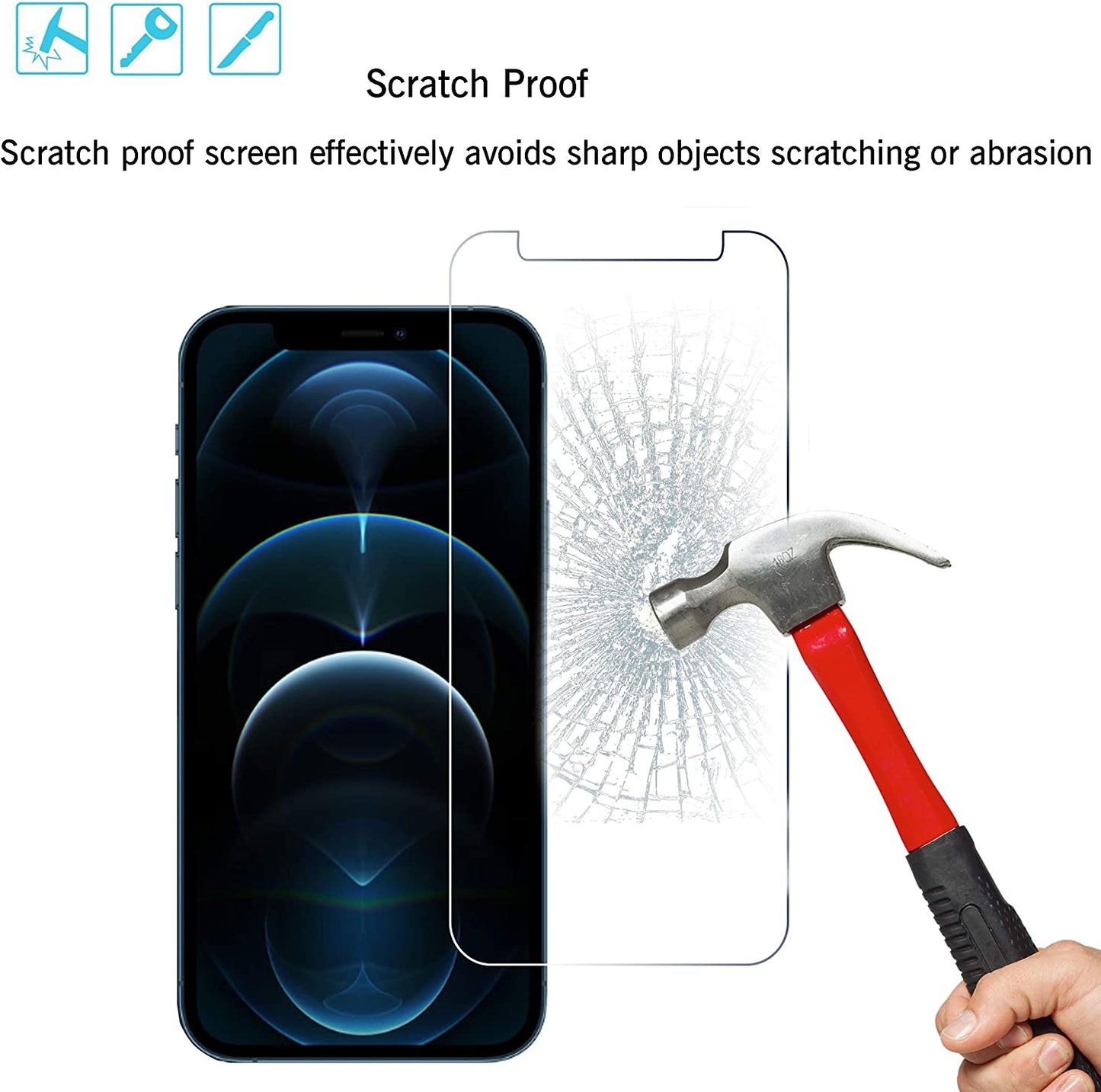 Ailun Glass Screen Protector for Iphone 12 Pro Max 2020 6.7 Inch 3 Pack Case Friendly Tempered Glass  Siania   