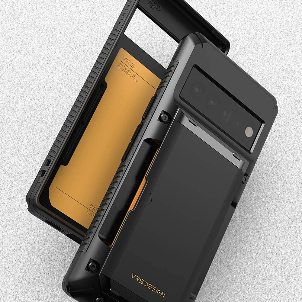 VRS DESIGN Damda Glide Pro Phone Case for Pixel 6 Pro, Sturdy Semi Auto Wallet [4 Cards] Case Compatible for Pixel 6 Pro Case (2021)  VRS DESIGN   