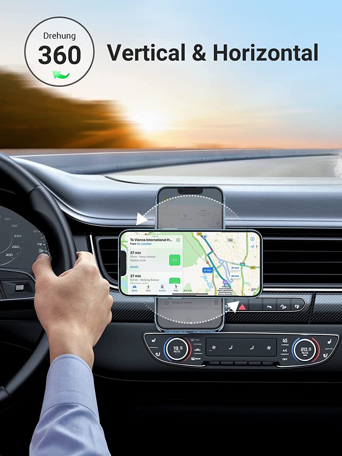 UGREEN Magnetic Phone Holder for Car Strong Magnet Cell Phone Mount Air Vent Compatible with Iphone 14 13 Pro Max Mini, Iphone 12 11 plus SE XS XR 8 7 Smartphone  Ugreen Group Limited   