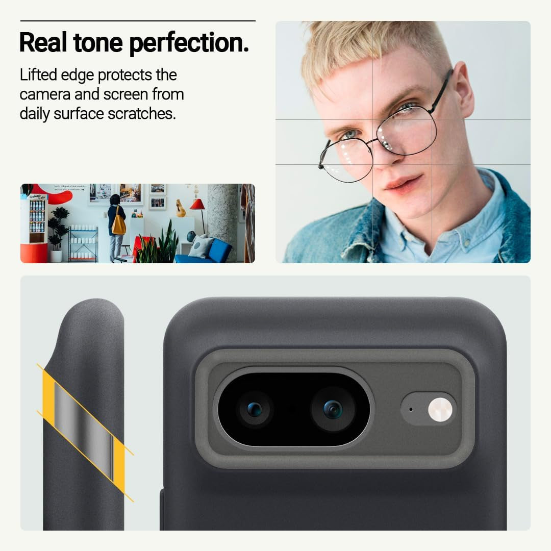 Caseology Nano Pop Silicone Case Compatible with Google Pixel 8 Case 5G [Military Grade Drop Tested](2023) - Black Sesame  Caseology   