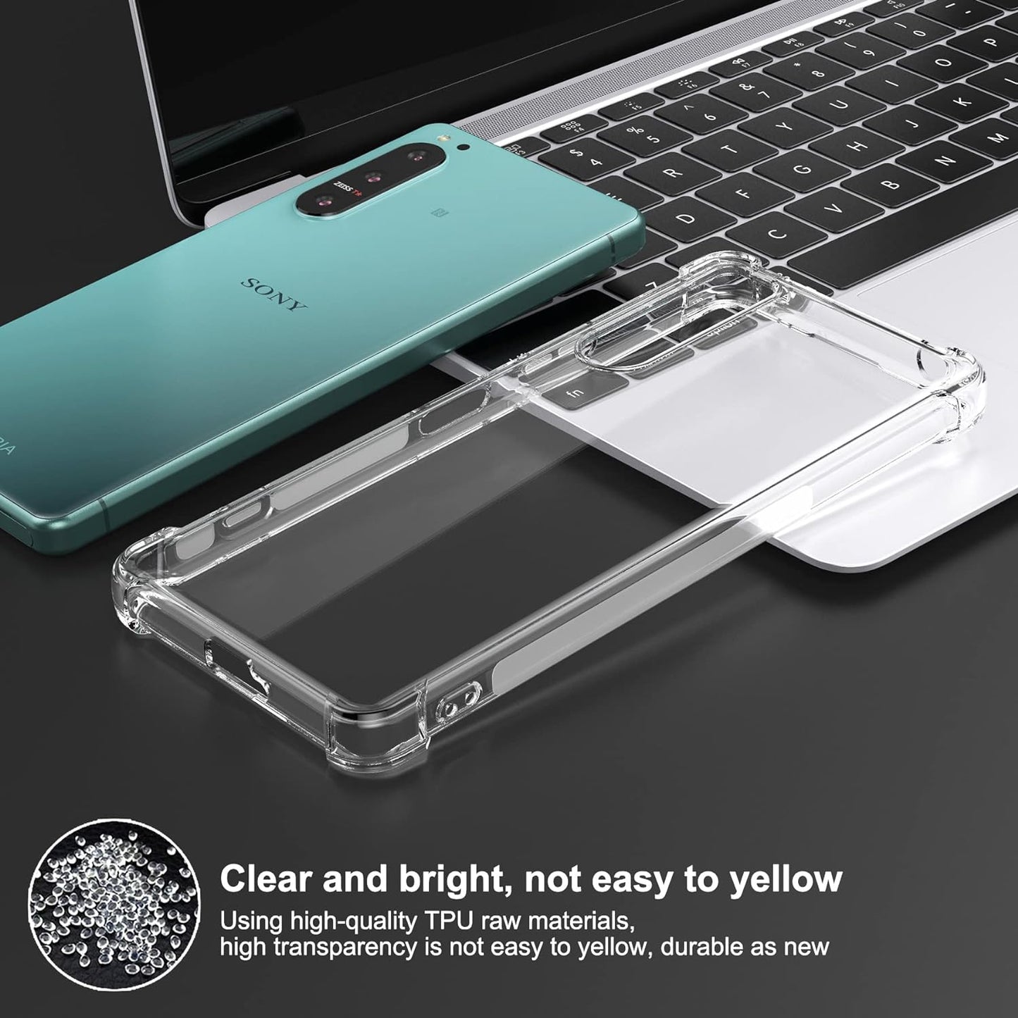 Foluu for Sony Xperia 5 IV Case, for Xperia 5 IV Phone Case Clear, Scratch Resistant Reinforced Corners TPU Rubber Soft Skin Silicone Protective Cover for Sony Xperia 5 IV 2022 (Crystal Clear)  Foluu   