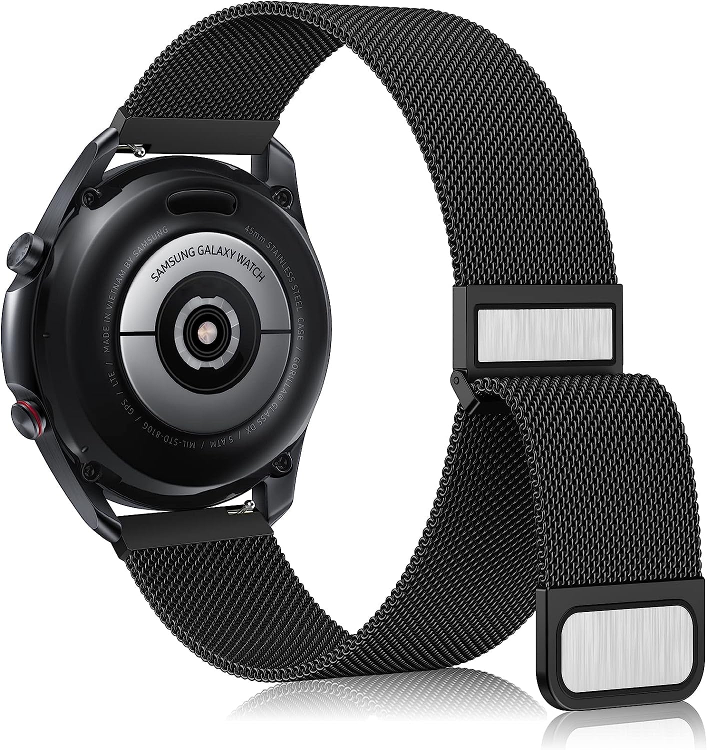 Wanme Metal Bands for Garmin Venu 2 Band, Garmin Vivoactive 4 Bands Women Men, Stainless Steel Mesh Magnetic Replacement Wristband Bracelet Strap Compatible with Garmin Vivoactive 4 / Venu 2 / Forerunner 255 Smart Watch  Wanme   