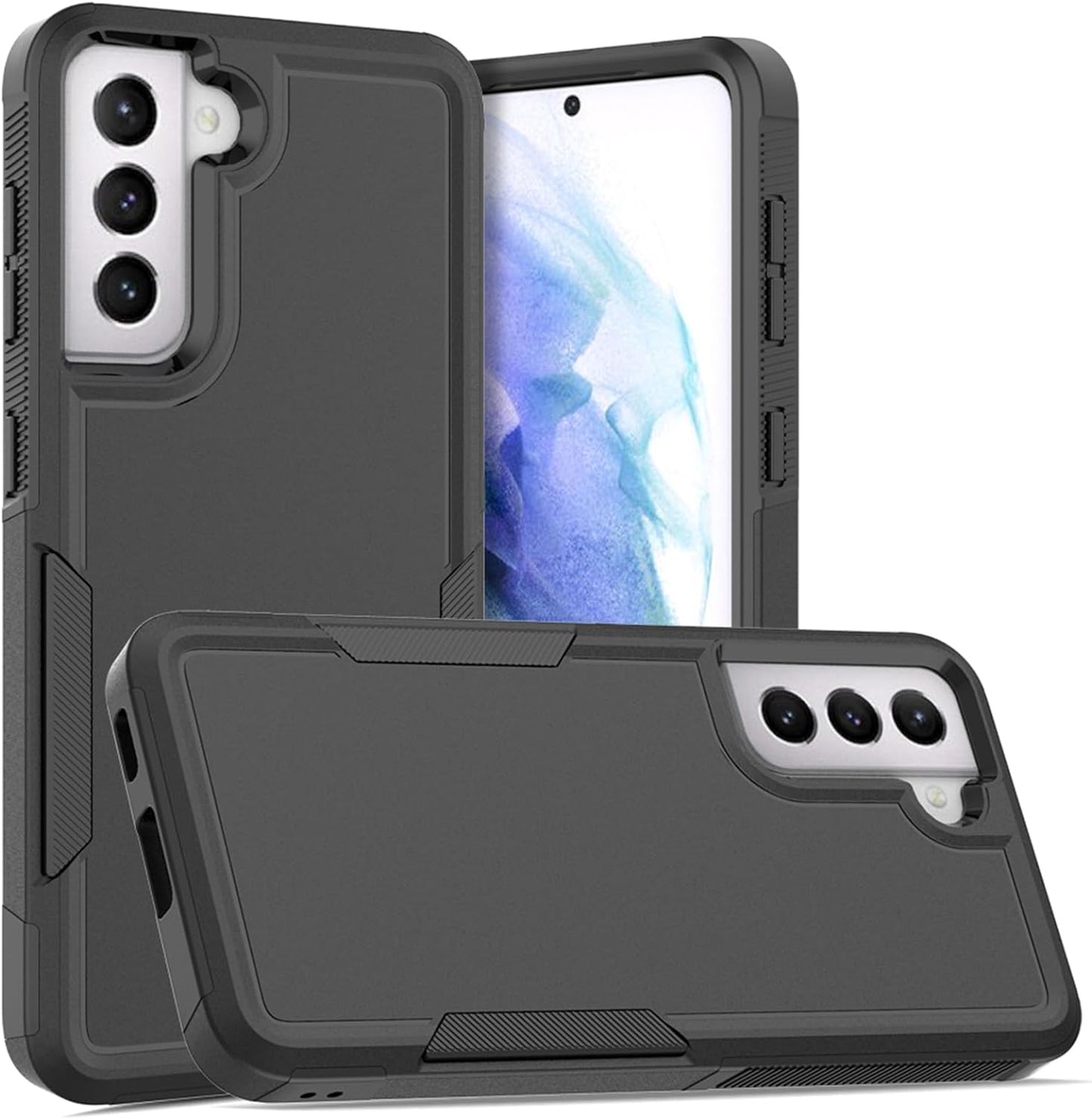 For Samsung Galaxy S21 Case: Dual Layer Protective Heavy Duty Cell Phone Cover Shockproof Rugged with Screen Protector - Military Protection Bumper Tough - Samsung Galaxy S21 5G 2021, 6.2 Inch, Black  Jinxian Co., Ltd.   