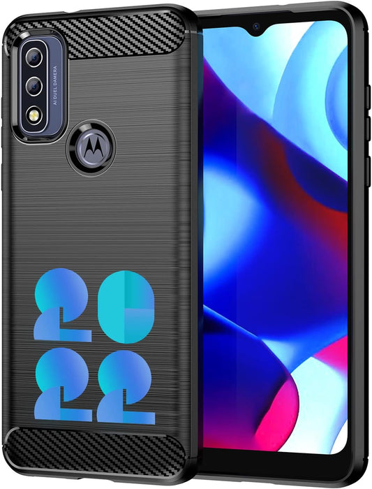 DONGDEAR for Moto G Pure Silicone Phone Case, Slim Thin Flexible TPU Scratch Resistant Rubber Soft Skin Shockproof Carbon Fiber Protective Cases Cover for Motorola G Pure 2021, Brushed Black  DONGDEAR   