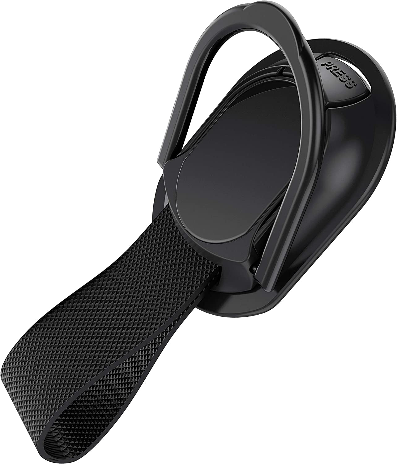 Ghostek LOOP Magnetic Phone Strap Holder for Hand with Kickstand Ergonomic Finger Grip Works with Car Mounts and Detachable for Wireless Charging Designed for Iphone, Galaxy, Pixel Case Covers (Black)  Ghostek   