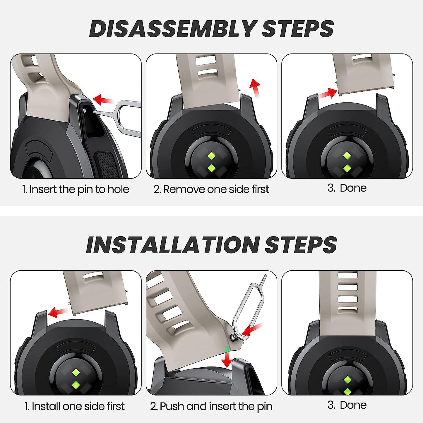 Notocity Band for Garmin Instinct Garmin Instinct 2 Wristband 22Mm Soft Silicone Replacement Watch Strap Compatible with Instinct 2 Solar/Tactical  NotoCity   