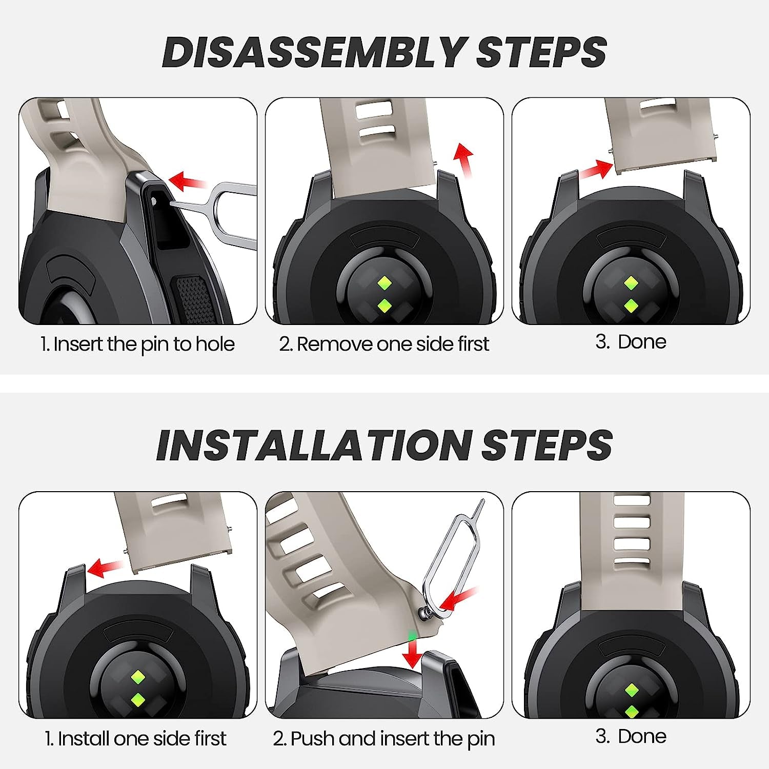 Notocity Band for Garmin Instinct Garmin Instinct 2 Wristband 22Mm Soft Silicone Replacement Watch Strap Compatible with Instinct 2 Solar/Tactical  NotoCity   