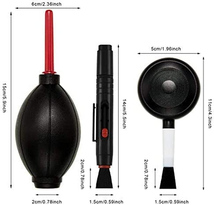 Camera Cleaning Kit with Camera Cleaning Pen Brush, Air Blaster Blower and Lens Brush Blower Brush Dust Cleaner for Lens, Camera, SLR, Telescope, Magnifying Glass, Phone  Patelai   
