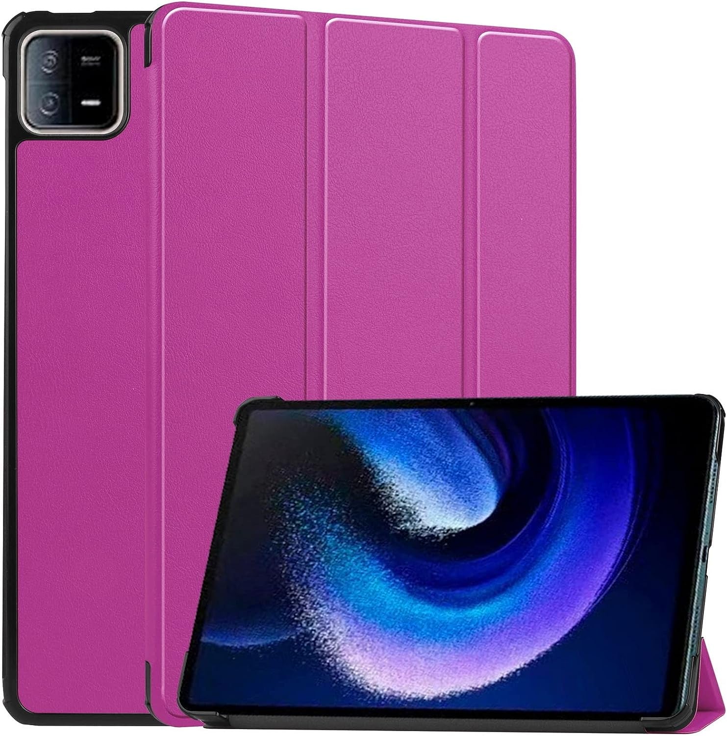 Dwaybox Case for Xiaomi Pad 6/Xiaomi Pad 6 Pro 2023 11.0 Inch, Folio Slim Lightweight Hard Shell Smart Protective Cover with Multi-Angle Stand -Dark Blue  DWaybox Purple Xiaomi Pad 6 11.0 Inch 