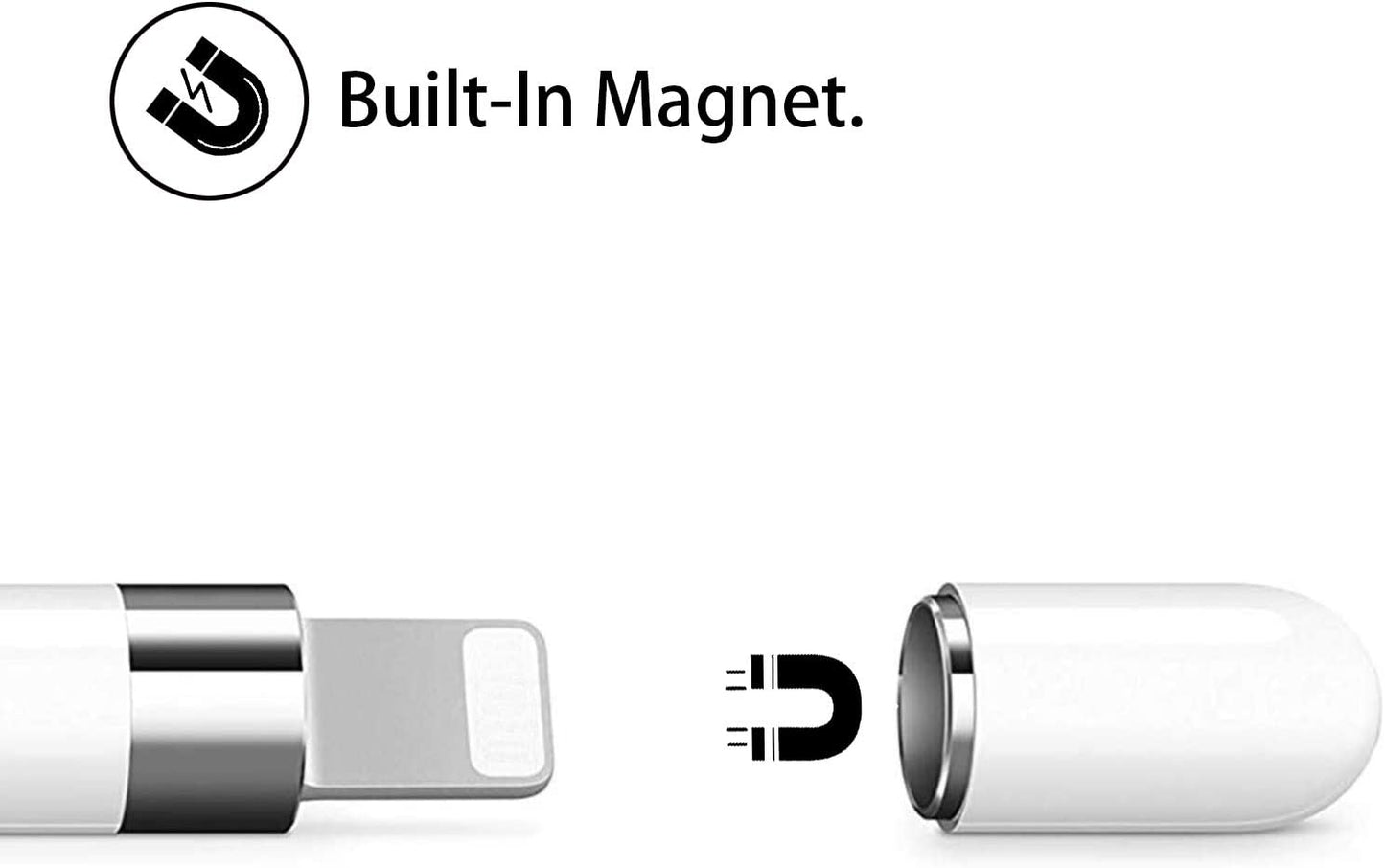 Replacement Ipencil Magnetic Replacement Caps + Charging Adapter Fits for Apple Pencil Gen 1St,Pencil Protector Cap and Charger Convertor Compatible Withapple Pencil 1  Reeyear   