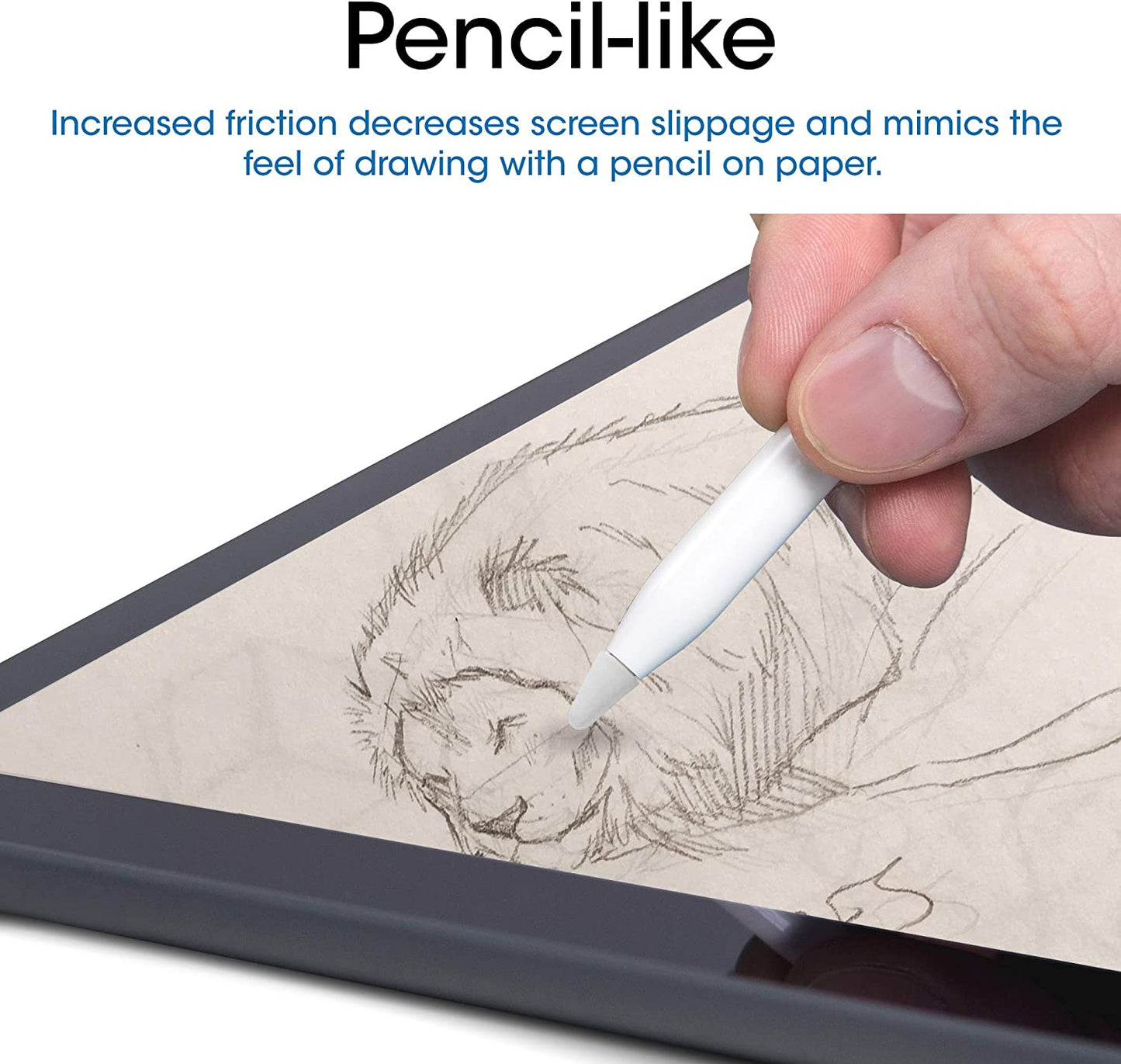 Techmatte Apple Pencil Tip Cover (8-Pack, Clear) Drawing Increased Friction Tool Compatible with Apple Pencil 1 and 2  TechMatte   