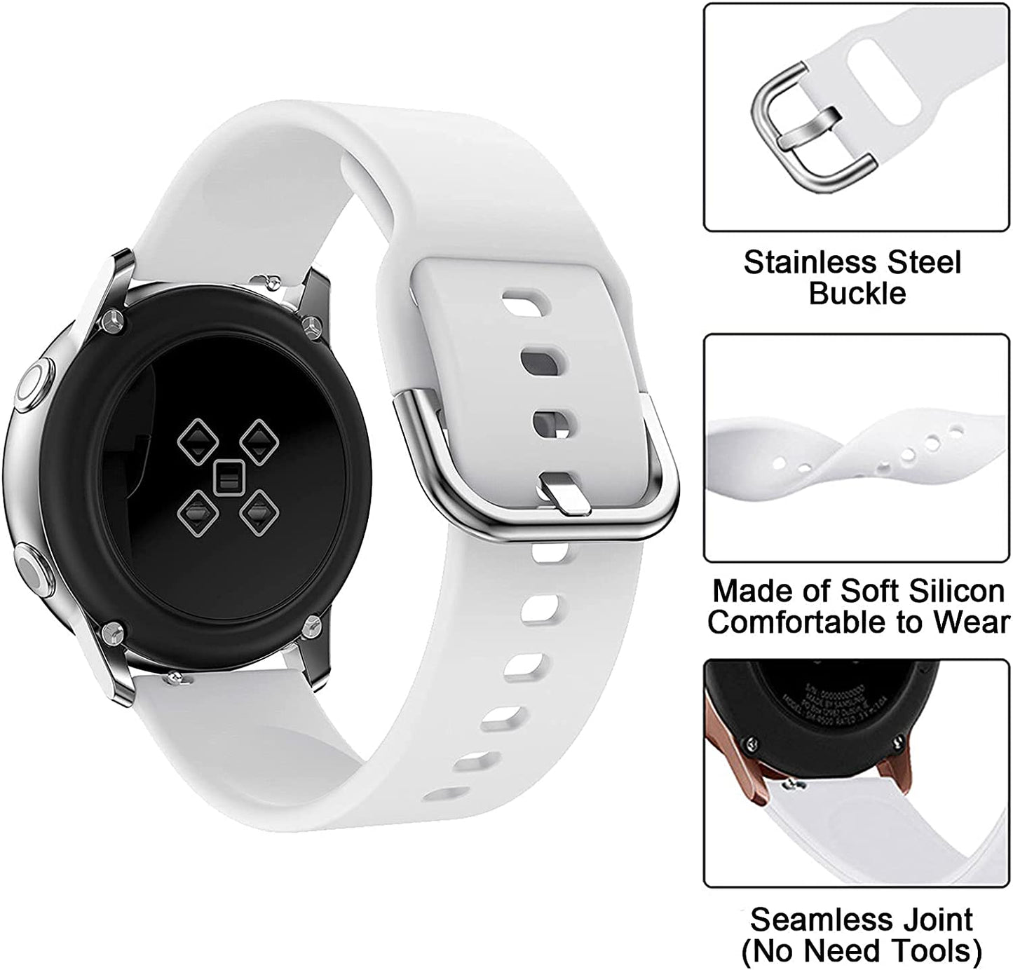 13 Pack Bands Compatible with Samsung Galaxy Watch 4 40Mm 44Mm/Galaxy Watch 4 Classic, Galaxy Watch 5 /Galaxy Watch 5 Pro 45Mm, Galaxy Active 2 Watch Bands, 20Mm Soft Silicone Replacement Straps for Women Men  Suremita   