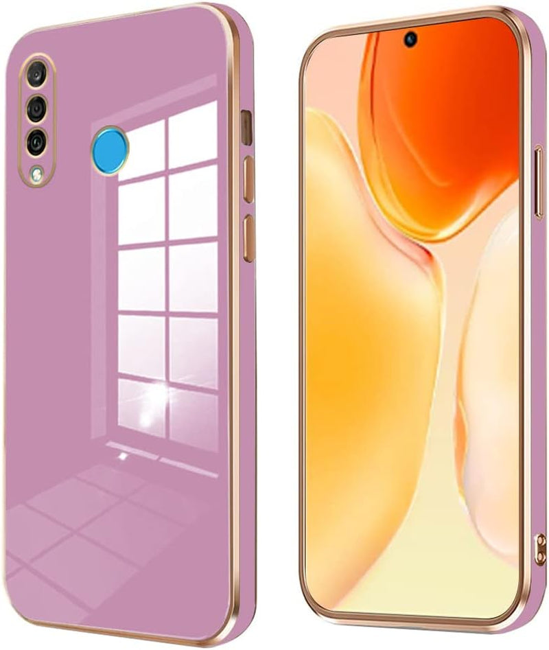 Wousunly Compatible with Huawei P30 Lite Case Silicone Pink, Plating Huawei P30 Lite Phone Case Shockproof Thin and Soft Cover (Green)  Wousunly Purple  
