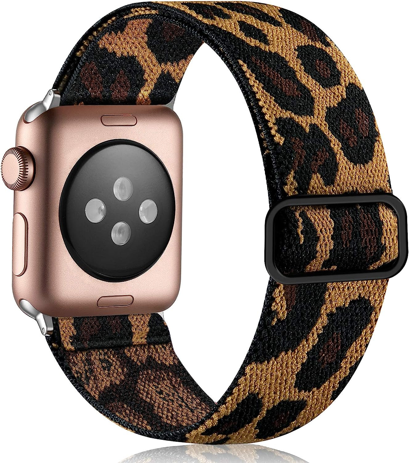Vcegari Compatible with Apple Watch 38Mm 40Mm 42Mm 44Mm, Adjust Sport Elastic Band Nylon Replacement Wristband for Iwatch Series SE/6/5/4/3/2/1 Women Men Girls  Vcegari Leopard 42mm/44mm/45mm 
