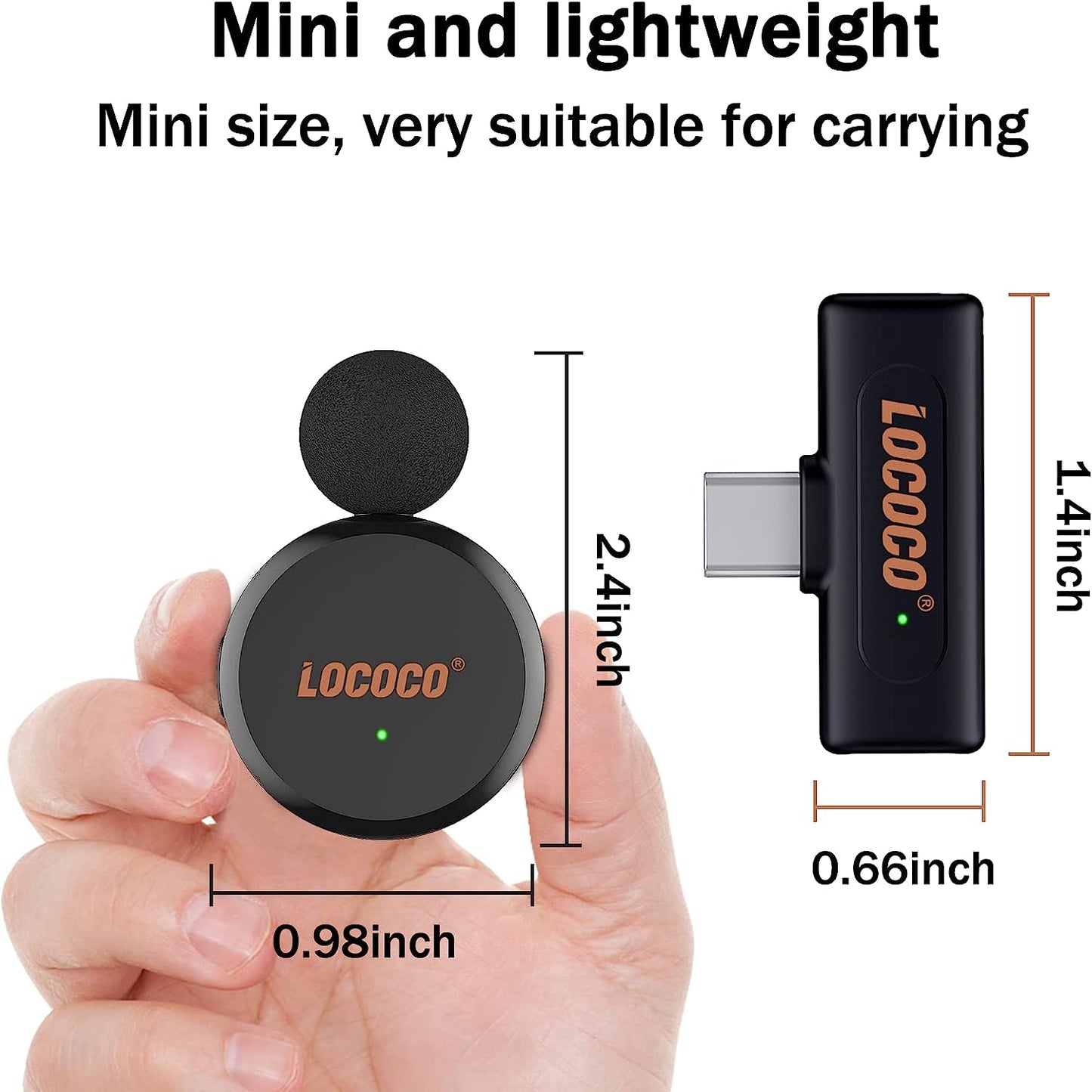Lococo Wireless Lavalier Microphone for Iphone Ipad, Plug-Play Noise Reduction Auto-Sync Wireless Microphone for Video Recording,Youtube, Tiktok, Facebook Live Stream  Lococo   