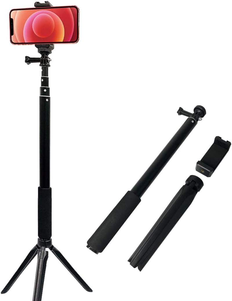 King Best Selfie Stick Tripod Kit with Hot Shoe Phone Clip, Vlog Kits for Smartphone, Portable Handle Vlog Tripod, Cell Phone Accessories  KINGB EST   