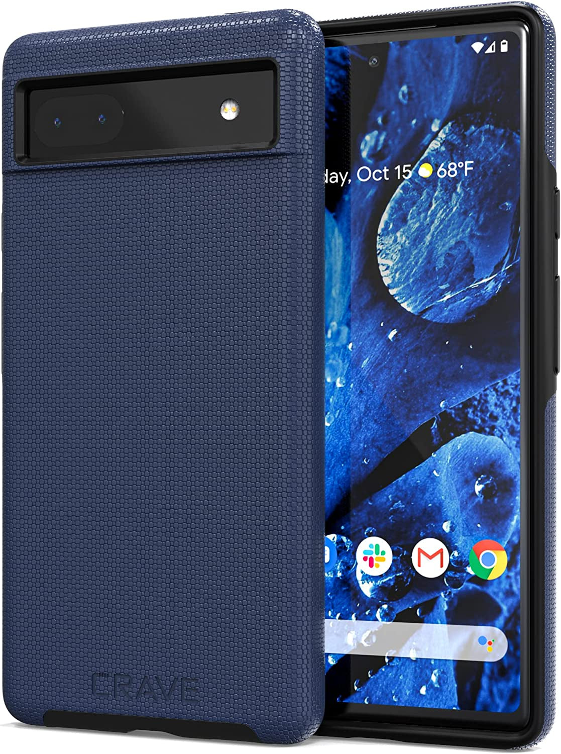 Crave Dual Guard for Google Pixel 6A Case, Shockproof Protection Dual Layer Case for Google Pixel 6A - Black  Crave Navy  