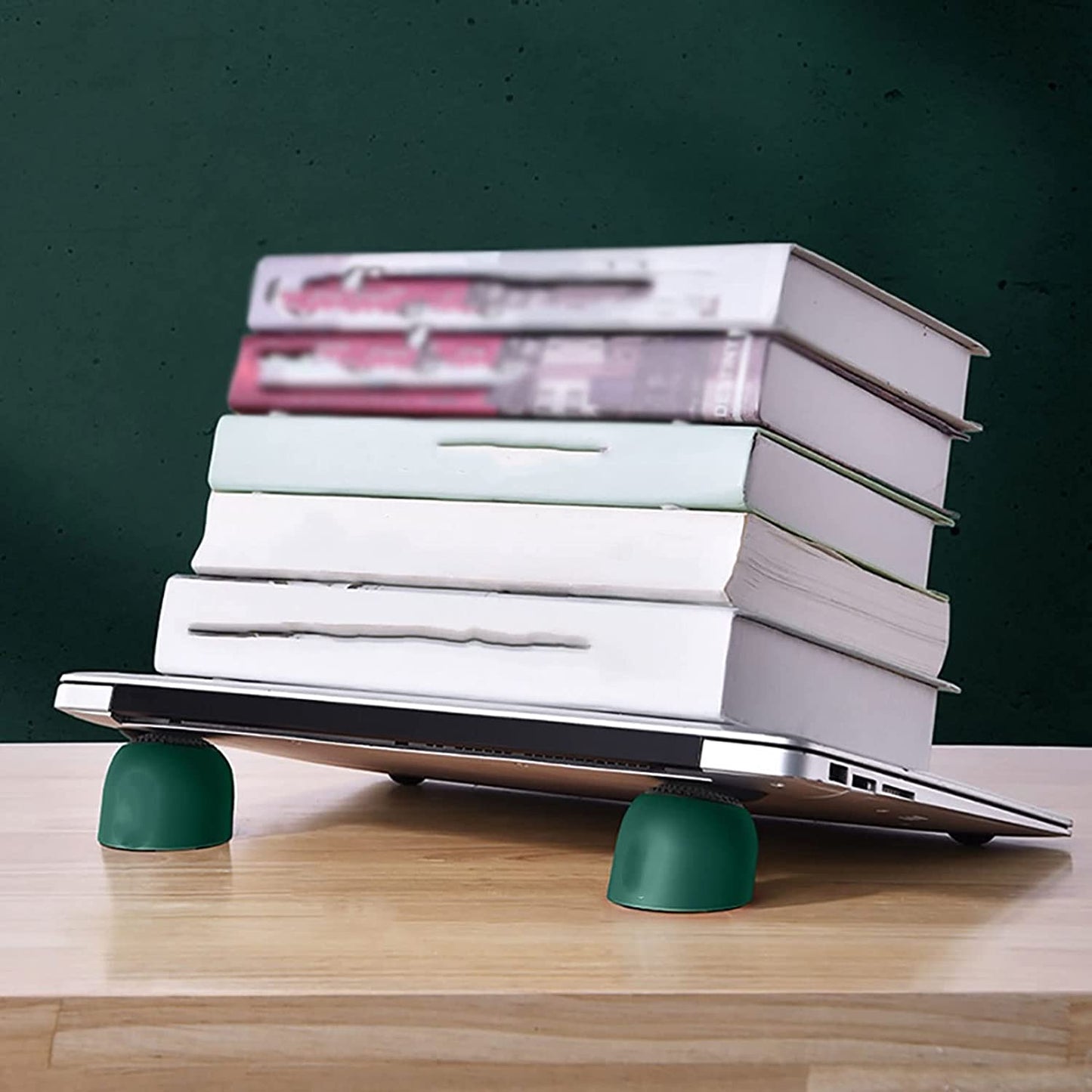 Amayyabjbzj Laptop Stand Laptop Stand Magnetic Cooling Stand for Laptop Portable Holder Heat Dissipation Skidproof Pad (Color : White)  AMAYYAbjbzj   