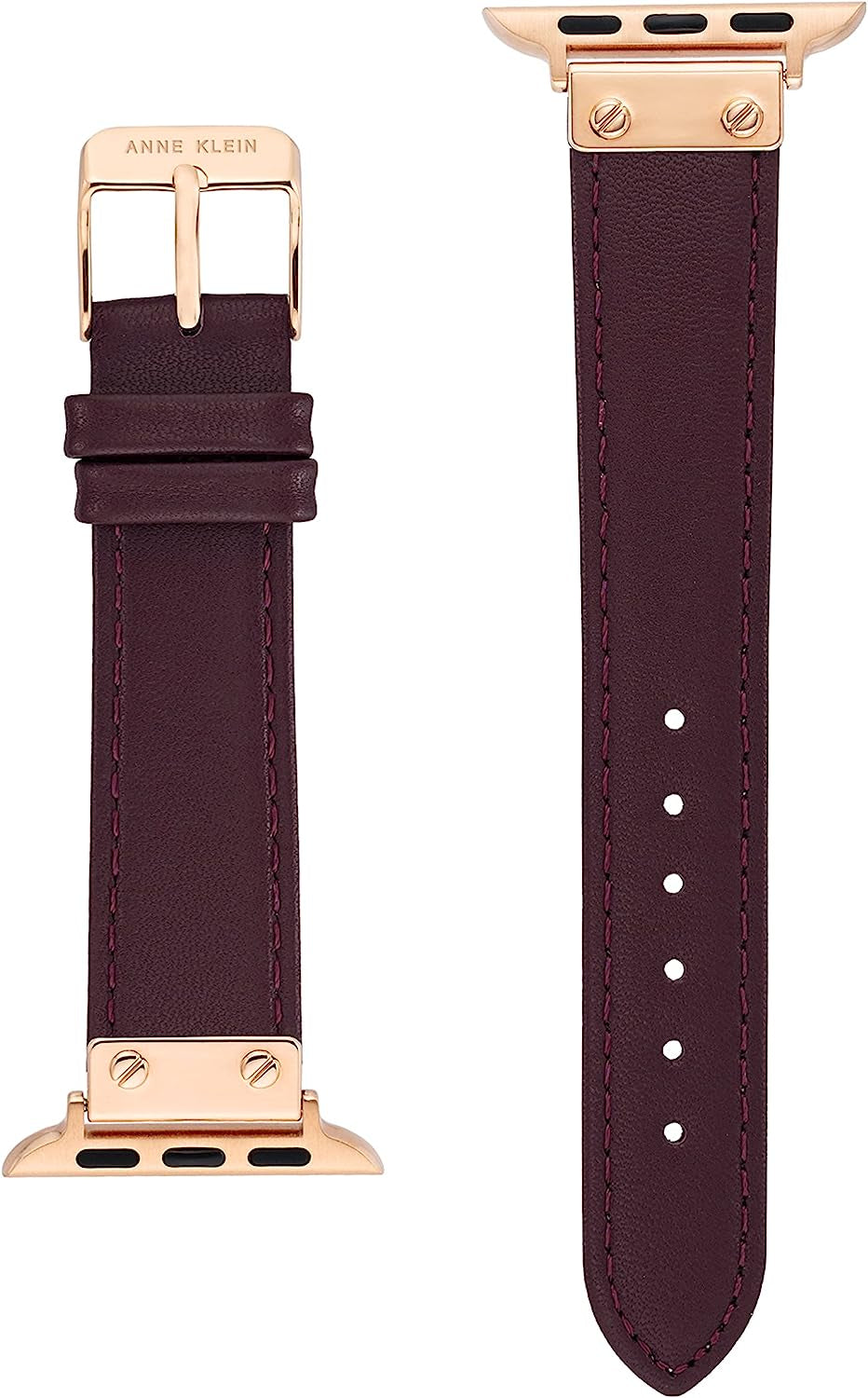Anne Klein Leather Fashion Band for Apple Watch Secure, Adjustable, Apple Watch Band Replacement, Fits Most Wrists  Anne Klein   
