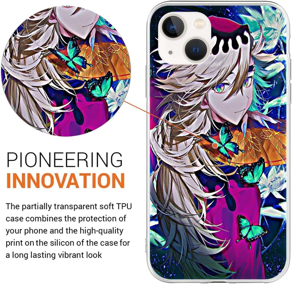 TINTAG Compatible with LG G6 | LG G6+ | LG G6 plus Case Juuni with Kibutsuji Kitsuki Muzan 238, Anime Phone Cases Shockproof Soft TPU Case Clear  TINTAG   