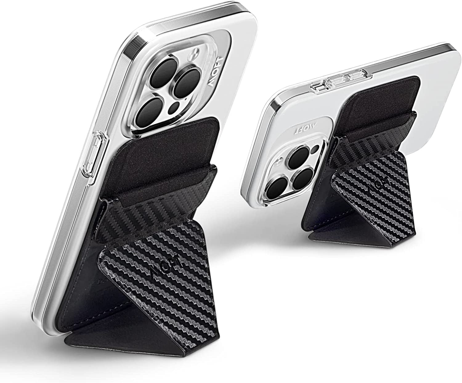 MOFT Magsafe Wallet Stand for Iphone 14/13/12 Series Magsafe Compatible Phone Stand with 3 Viewing Angles (Night Black)  MOFT LIMITED Carbon Black  