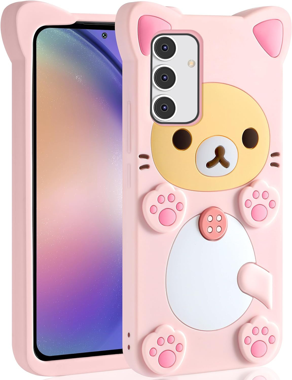 Stsnano Kawaii Phone Case for Samsung Galaxy A53 5G 6.5'' 3D Cute Cartoon Bear Phone Case Fashion Fun Cool Funny Bear Soft TPU Case for Samsung Galaxy A53 5G Silicone Cover for Women Girls Kids PK  STSNano Pk For Samsung Galaxy A54 5G 