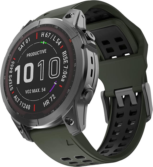 Isabake Compatible with Fenix 7 Band 22Mm Easy-Fit Silicone Watch Strap Replacement for Fenix 5/Fenix 5 Plus/Fenix 6/Fenix 6 Pro/ Forerunner 935/Forerunner 945/Approach S60/Quatix 5  Isabake   