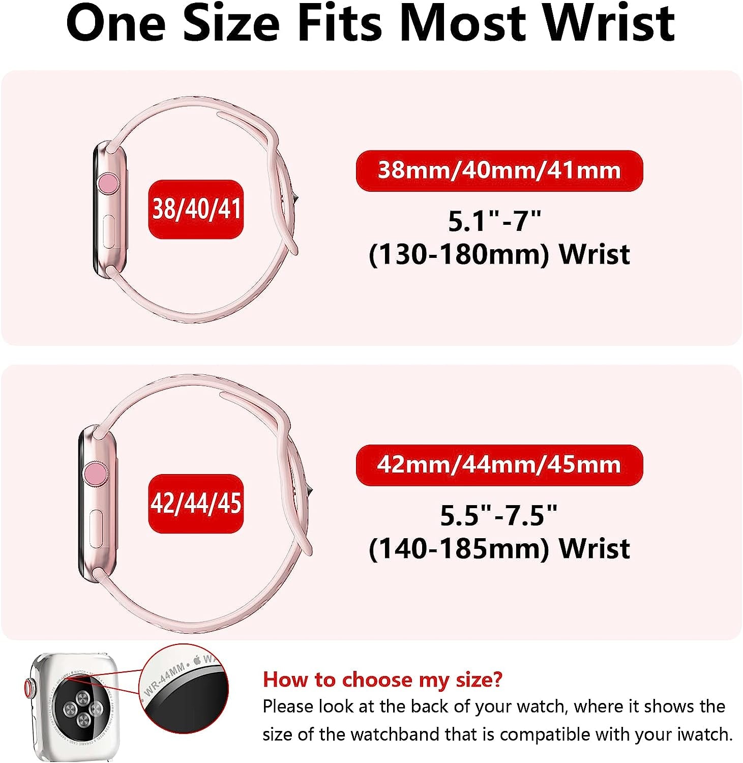 Wohben 6 Pack Sport Bands Compatible with Apple Watch Band 38Mm 40Mm 41Mm 42Mm 44Mm 45Mm Women Men, Breathable Soft Silicone Bands Waterproof Replacement Strap for Iwatch Series 7 6 5 4 3 2 1 SE  Wohben   
