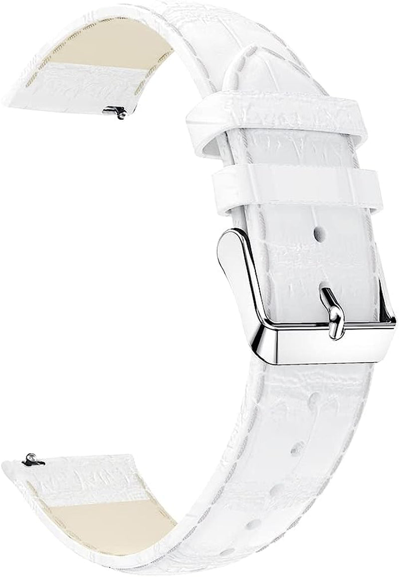 MAALYA Leather Watchband for Garmin Vivoactive 4 3 Music/Venu SQ Quick Release Strap for Garmin Venu 2 plus Watch Band  MAALYA White For Vivoactive 3 