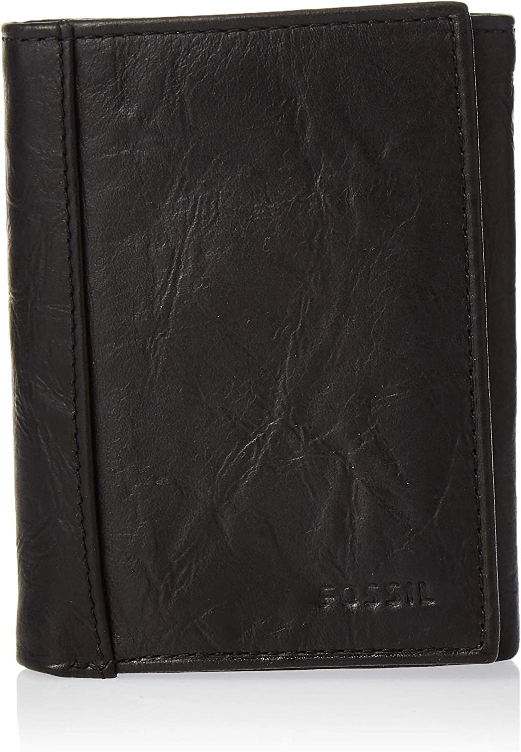 Fossil Men'S Leather Trifold Wallet  Fossil Men's Accessories Neel Black  