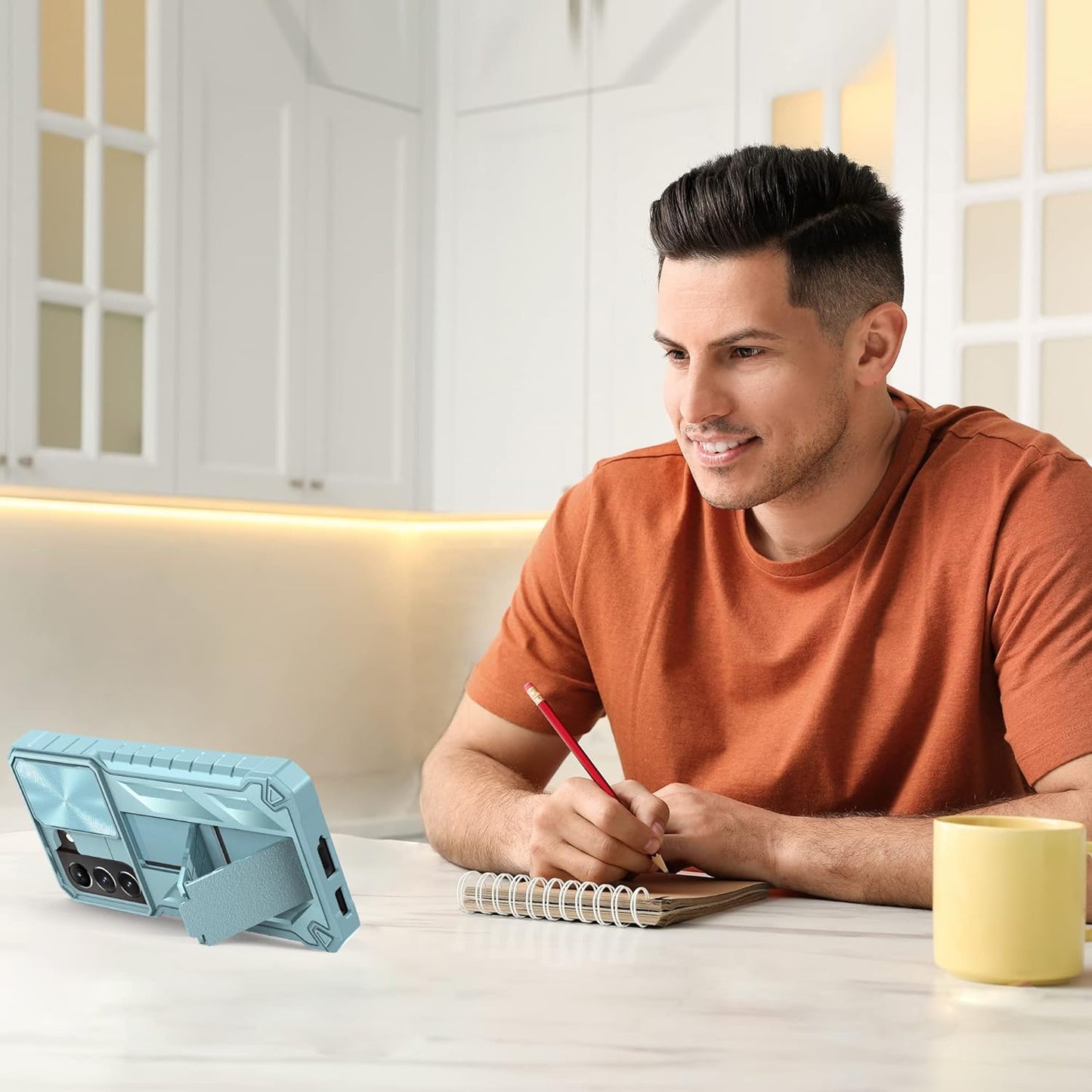 WTYOO for Samsung Galaxy S22-Plus Case: Military Grade Drop Proof Protective Rugged TPU Matte Shell | Shockproof Durable Protection Tough Cell Phone Cover with Built-In Kickstand  WTYOO   