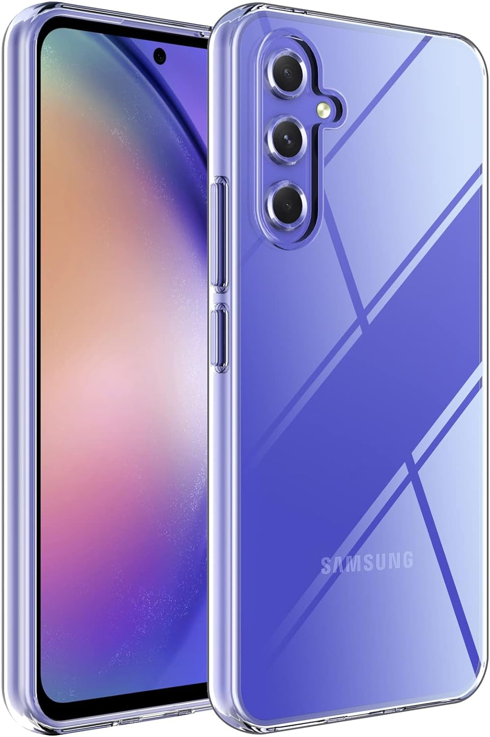 Bokoo Crystal Clear Samsung Galaxy A53 Case.Soft Slim Fit Transparent Plastic TPU Protective Silicone Cover Phone Case for Samsung A53 [Scratch-Resistant] [Slim Thin & Comfort Grip] [Shockproof]  bokoo Samsung Galaxy A54 Case  