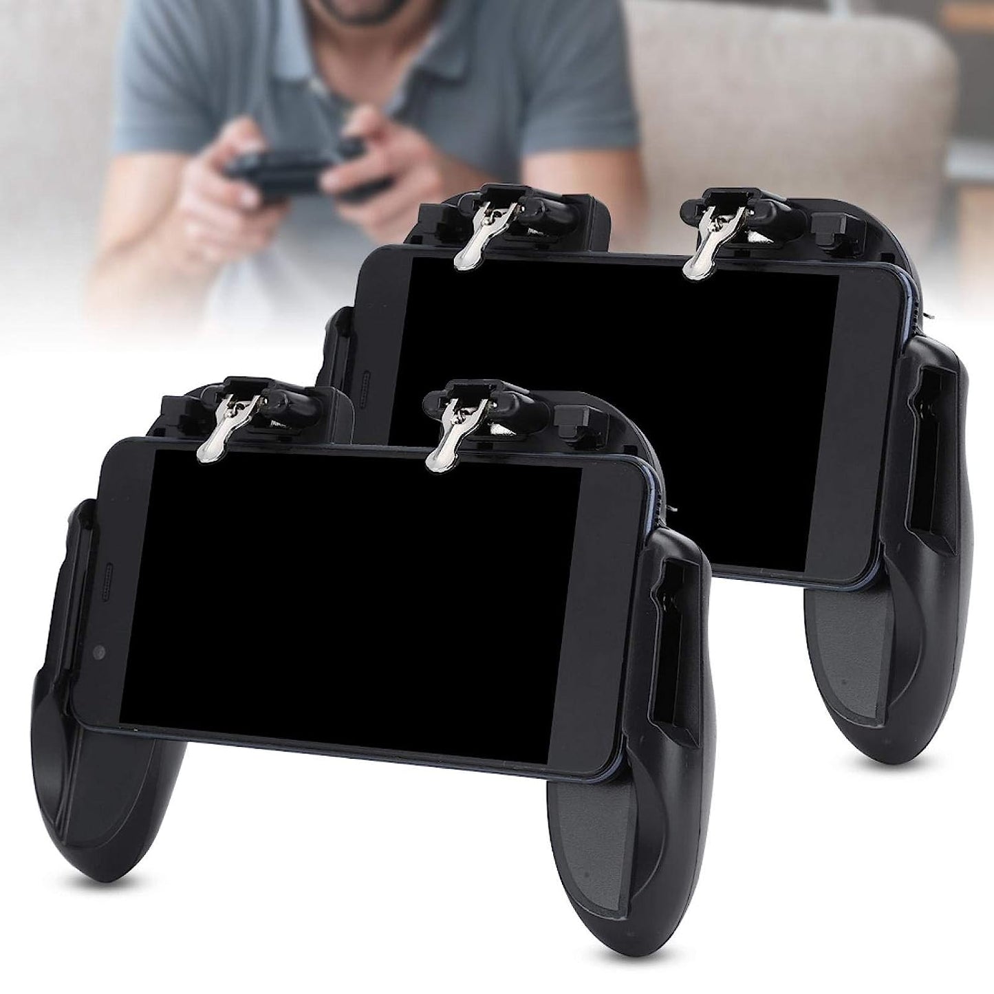 Yunir Gaming Grip, Game Controller with Cooling Fan Gamepad Mobile Controller Trigger Applicable to for and for IOS Smartphones (Handle Holder)  Yunir   