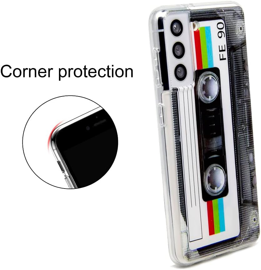 Fateam Case for Galaxy S21 5G, Shockproof Scratchproof with TPU Soft Bumper Retro Cassette Tape Case Compatible with Samsung Galaxy S21 5G (6.2 Inch)  FAteam   