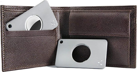 KOFAIR Wallet Case Holder for Airtag (2 PCS), Credit Card Size Wallet Holder Compatible with Airtag for Purse, Wallet Card Holder for Airtag with Keychain Hole, Slim Anti-Lost Wallet Card Tracker  KOFAIR   