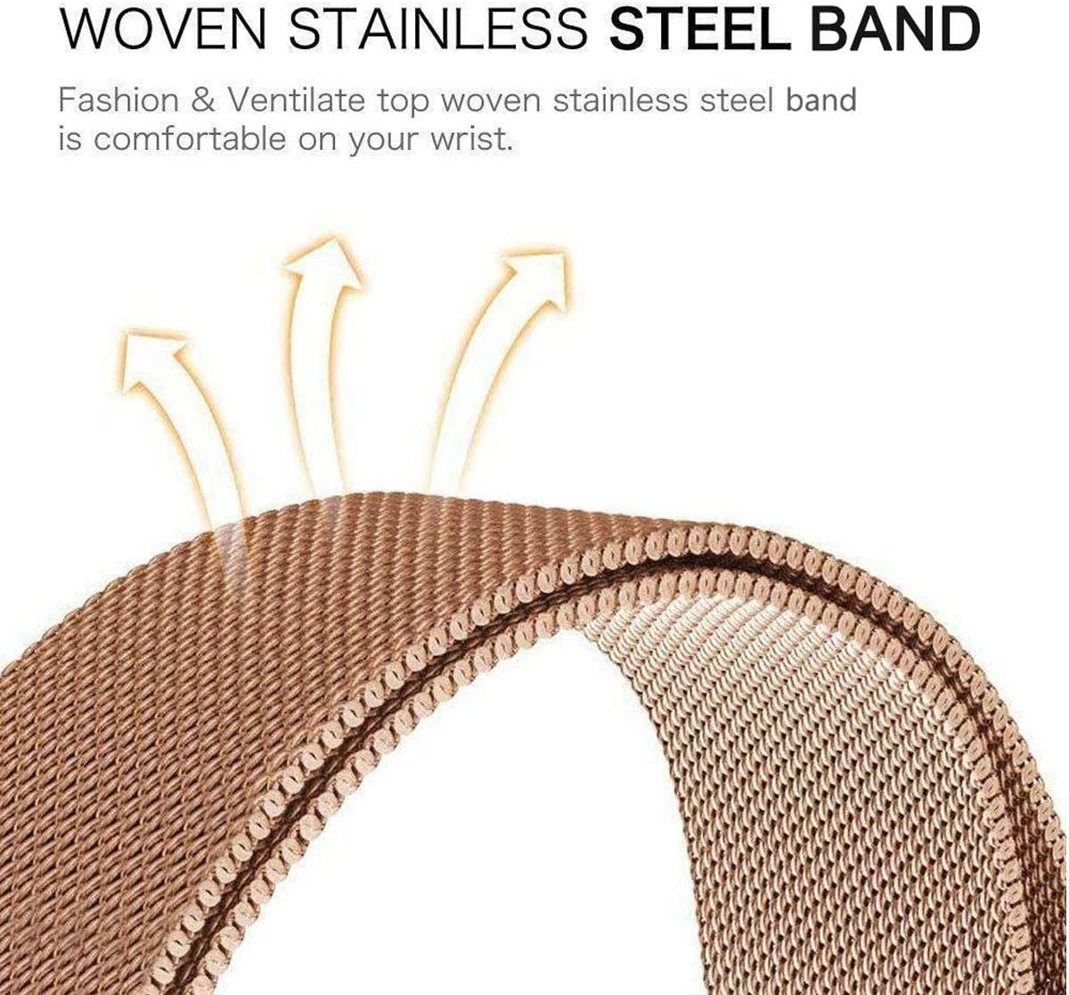 Valkit Compatible Samsung Galaxy Watch 42Mm/Galaxy Watch 5/4 40Mm 44Mm/Galaxy Watch Pro 5 45Mm/Galaxy Watch 3 41Mm Band, 2 Pack 20Mm Stainless Steel Wristbands Men Women for Galaxy Watch Active  VKT   